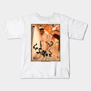 Art Nouveau LE SILLON The Furrow 1895 by Belgian Artist Fernand Toussaint Kids T-Shirt